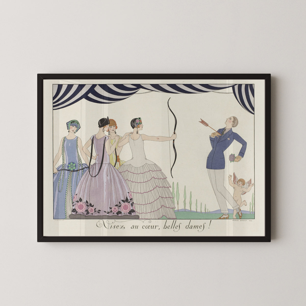 George Barbier — Visez au cœur, belles dames! | Art Deco Fashion Print
