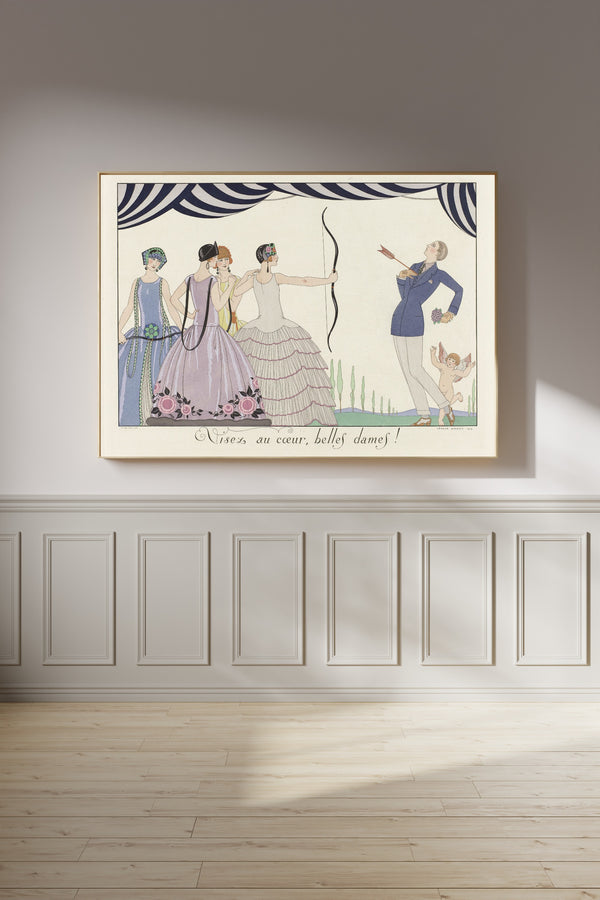 George Barbier — Visez au cœur, belles dames! | Art Deco Fashion Print