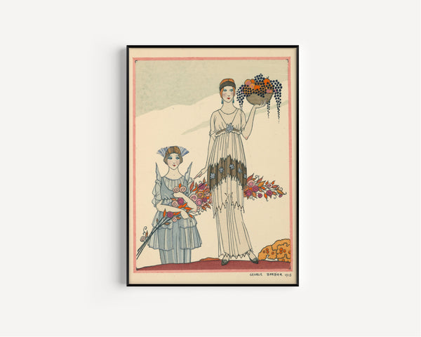 George Barbier — Voici des fleurs, des fruits, des feuilles et des branches… | Art Deco Fashion Print