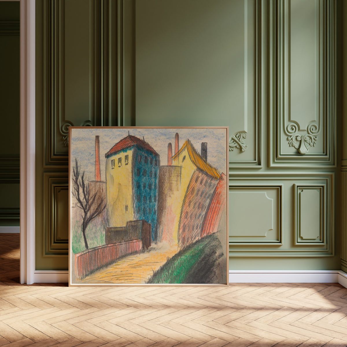 Karl Wiener — Vorstadt II (Suburb II) | Expressionist Art Print