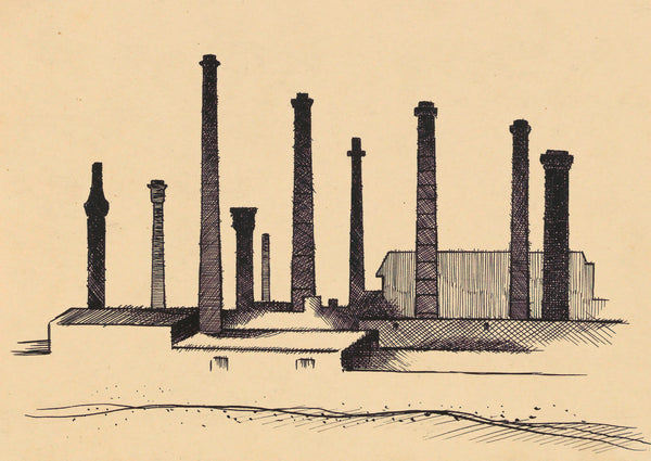 Karl Wiener — Vorstadt VIII (Suburb VIII) | Modernist Illustration Print