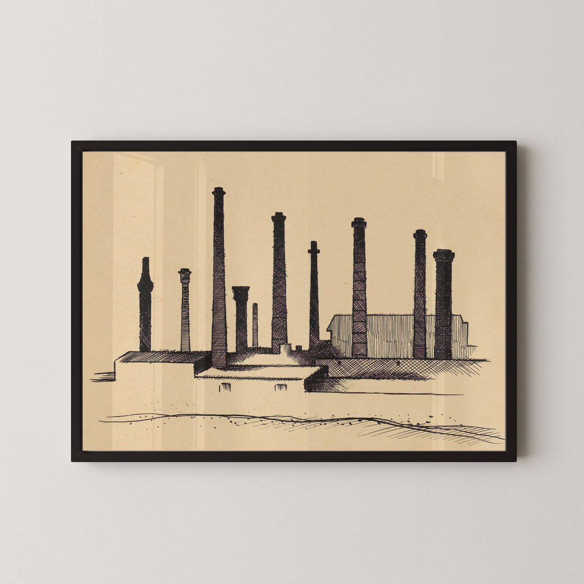Karl Wiener — Vorstadt VIII (Suburb VIII) | Modernist Illustration Print