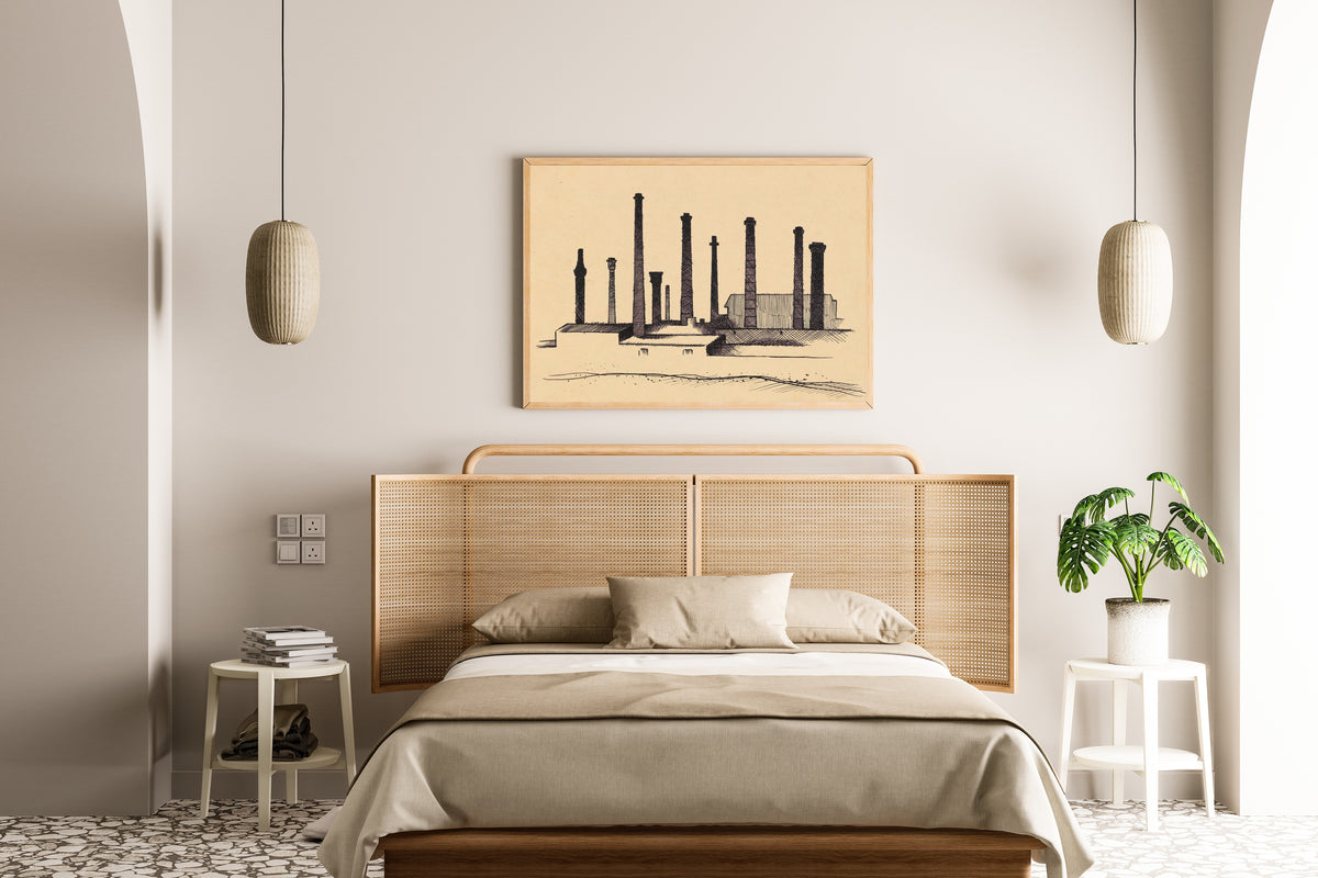 Karl Wiener — Vorstadt VIII (Suburb VIII) | Modernist Illustration Print