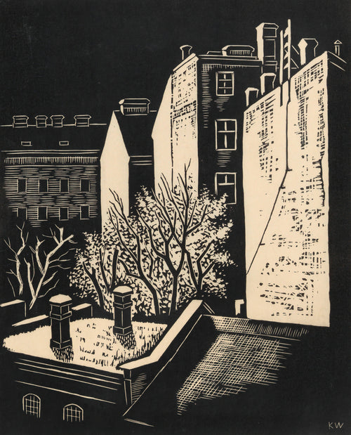 Karl Wiener — Vorstadtfrühling (Suburban Spring) | Modernist Illustration Print