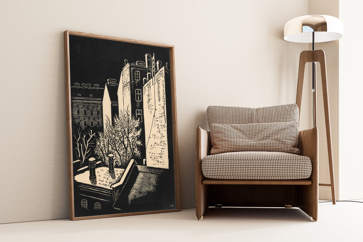 Karl Wiener — Vorstadtfrühling (Suburban Spring) | Modernist Illustration Print