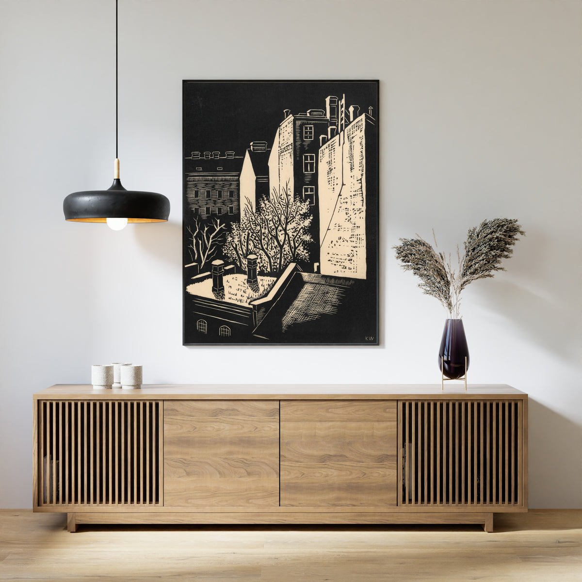 Karl Wiener — Vorstadtfrühling (Suburban Spring) | Modernist Illustration Print