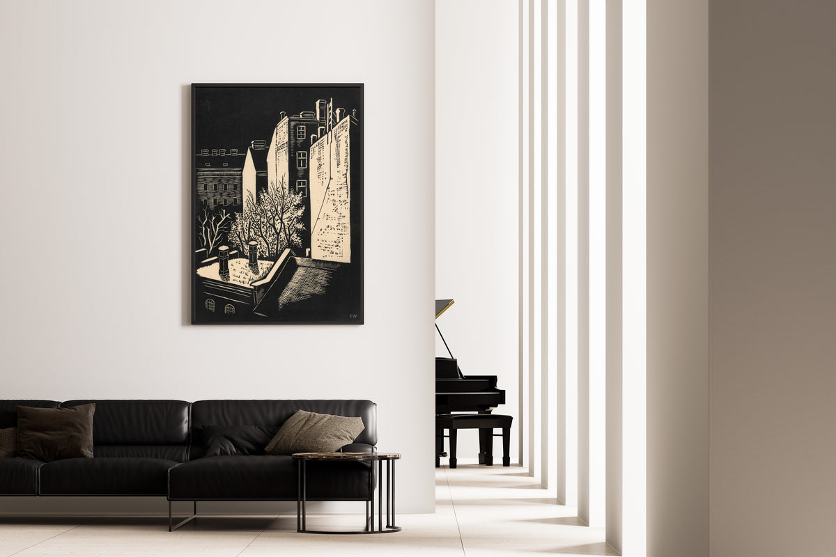 Karl Wiener — Vorstadtfrühling (Suburban Spring) | Modernist Illustration Print