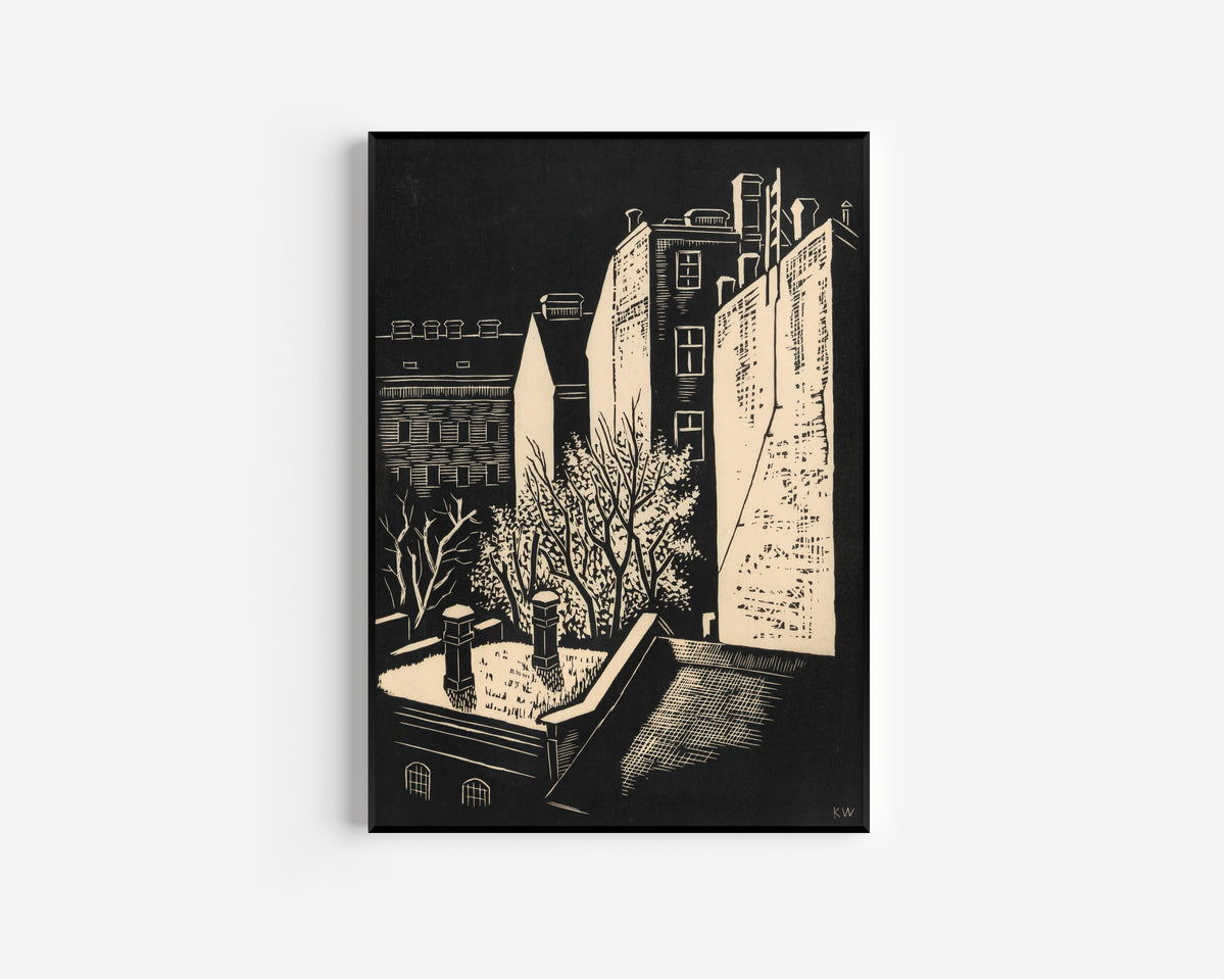 Karl Wiener — Vorstadtfrühling (Suburban Spring) | Modernist Illustration Print