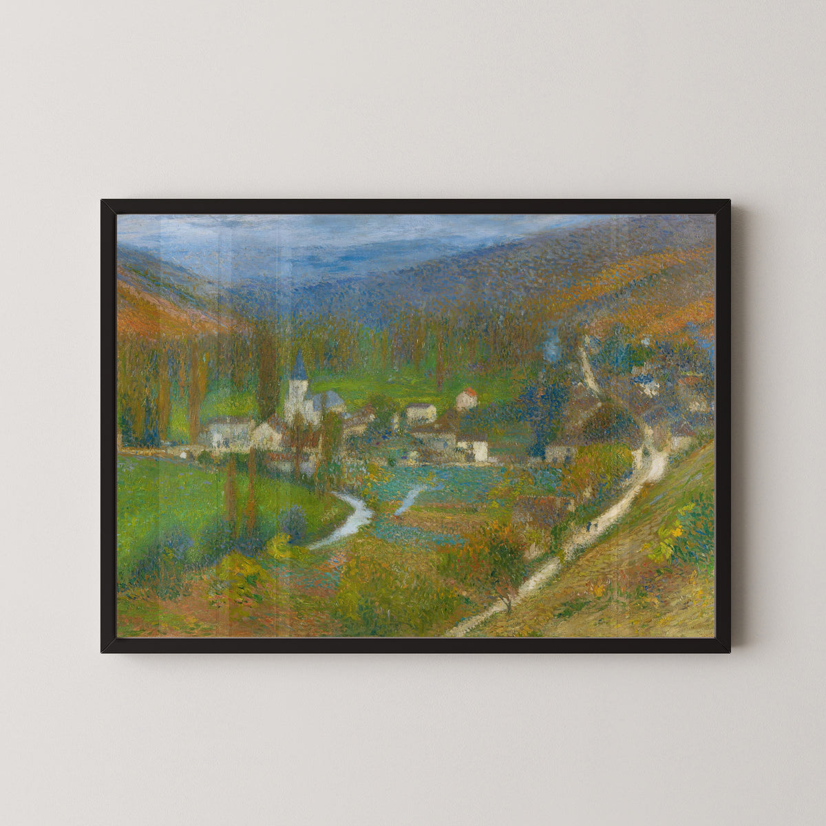 Henri Martin — Vue générale de Labastide-du-Vert du haut du parc de Marquayrol | Pointillist Landscape Print