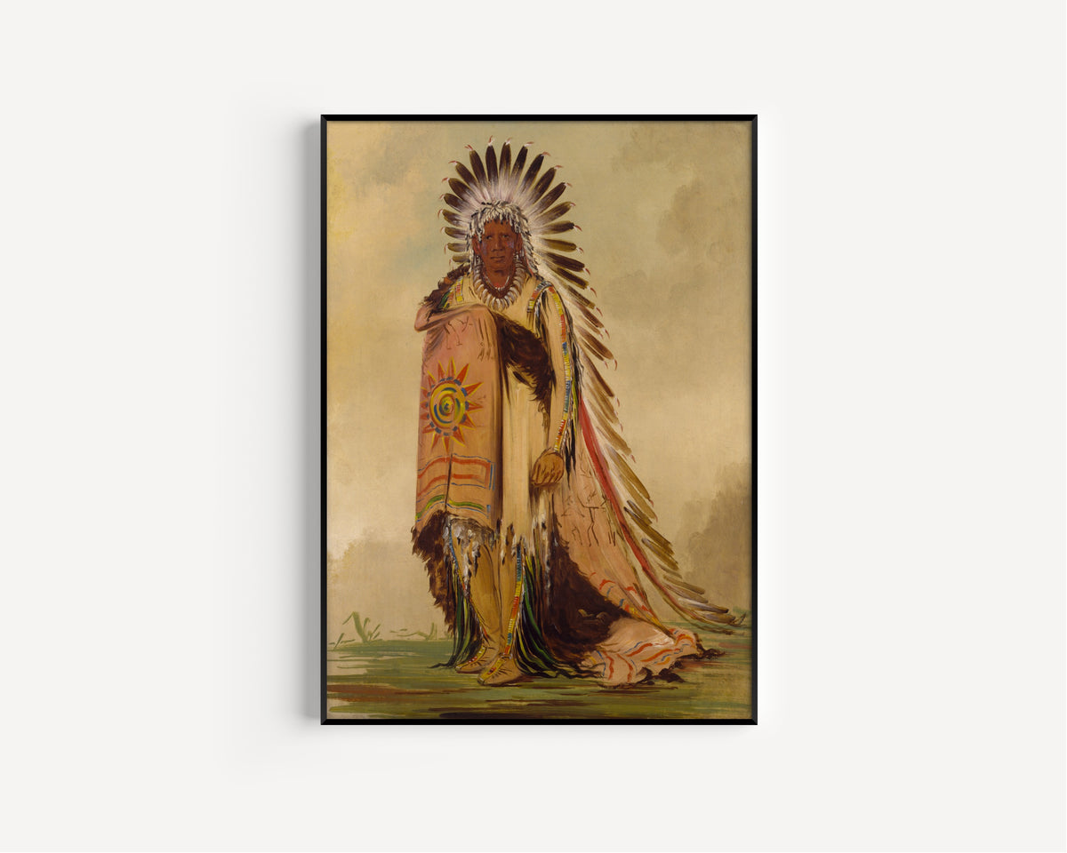 George Catlin — Wán-ee-ton, Chief of the Tribe | Western Art Print