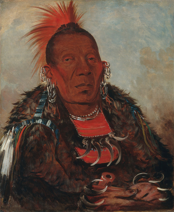 George Catlin — Wah-ro-née-sah, The Surrounder, Chief of the Tribe | Western Art Print
