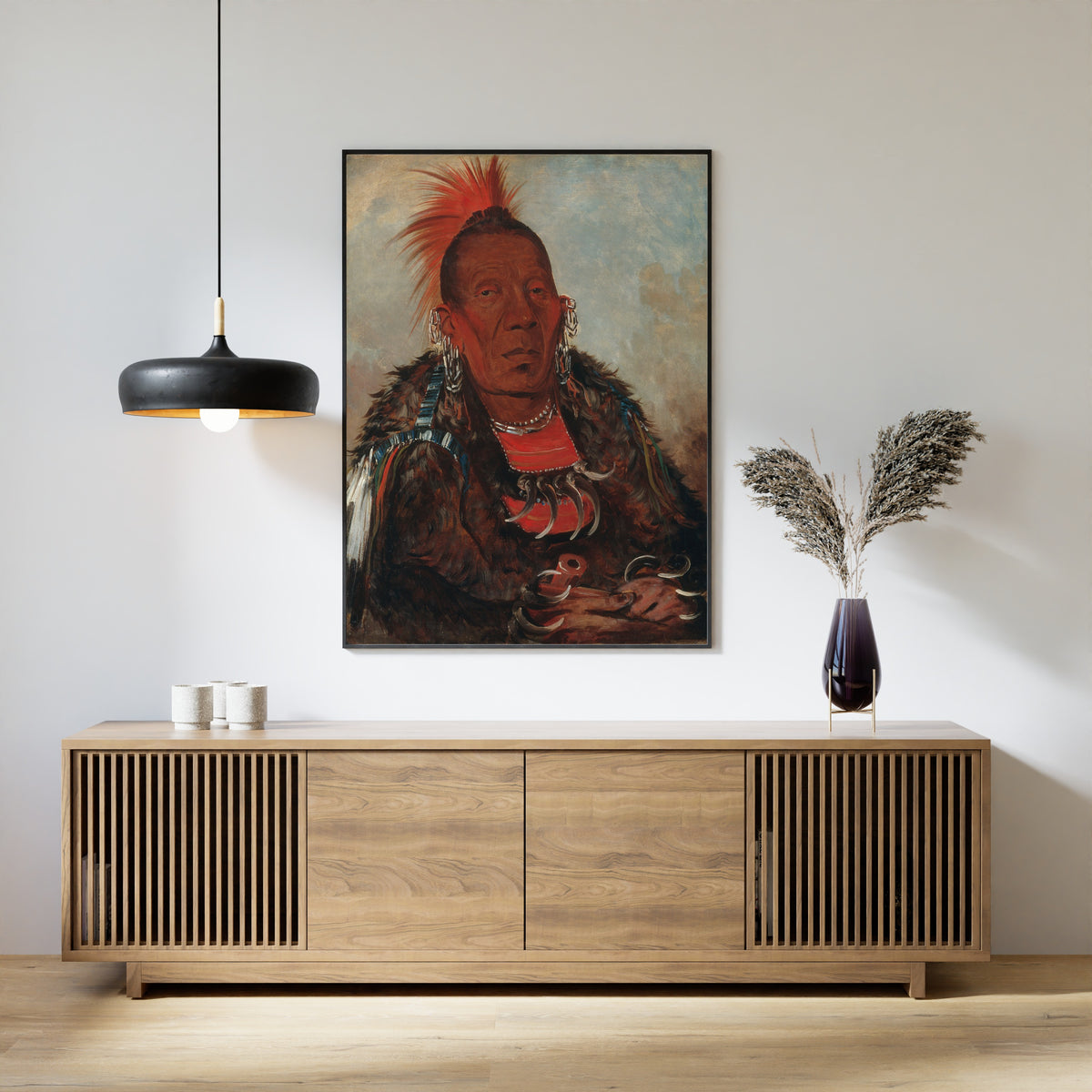 George Catlin — Wah-ro-née-sah, The Surrounder, Chief of the Tribe | Western Art Print