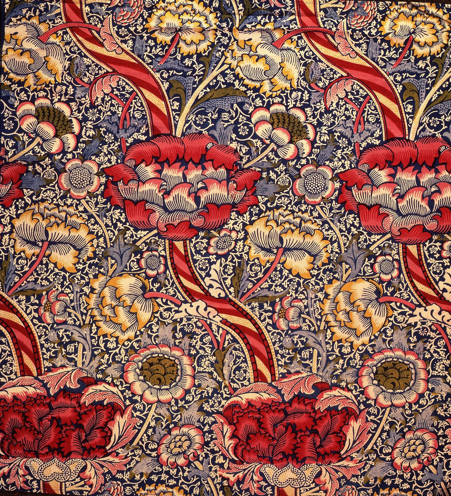 William Morris — Wandle | Botanical Art Print shown to scale on a wall above a sofa