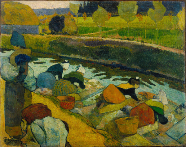 Paul Gauguin — Washerwomen (Orange and Green Skirts) | Fine Art Print
