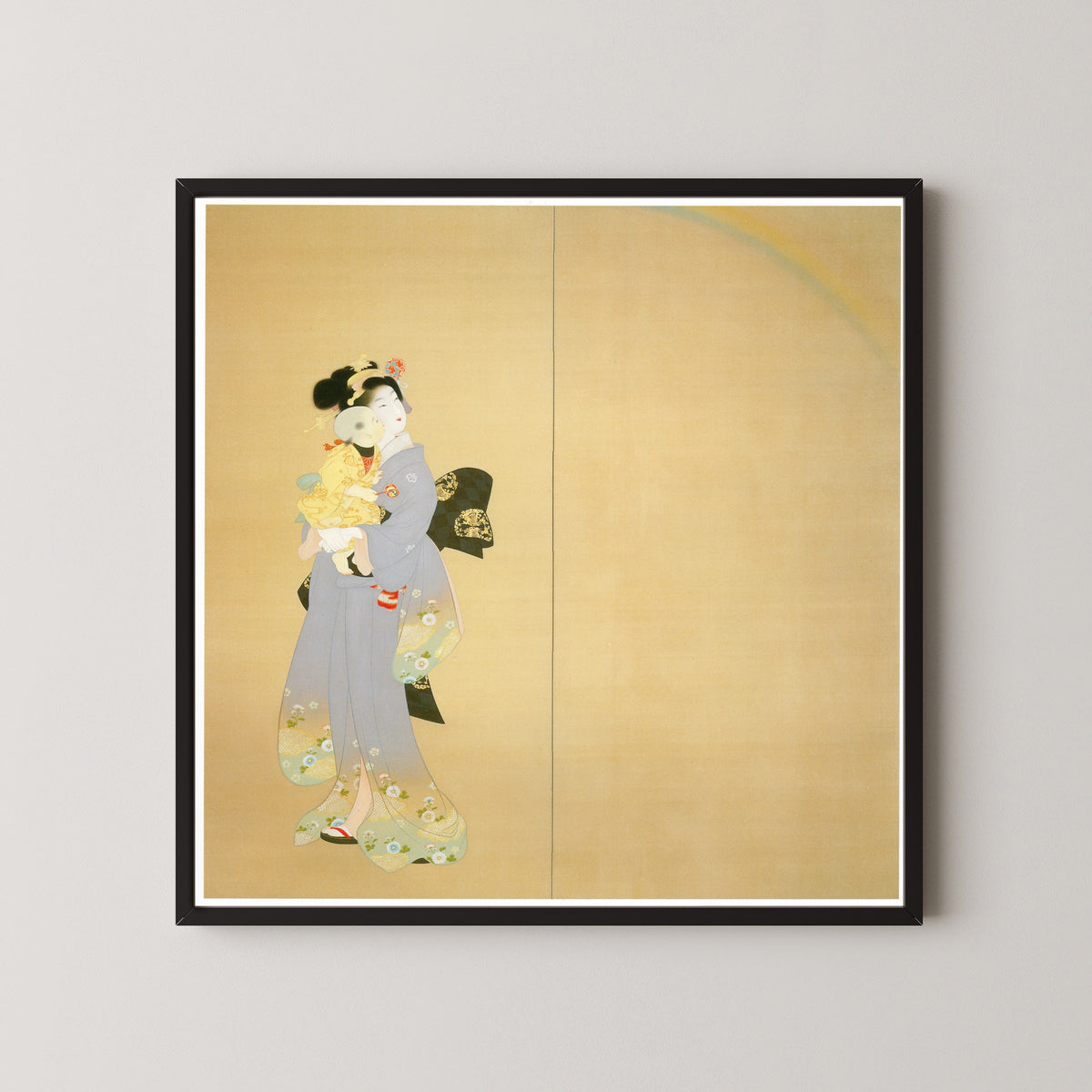 Uemura Shōen — Watching the Rainbow (right panel) | Fine Art Print
