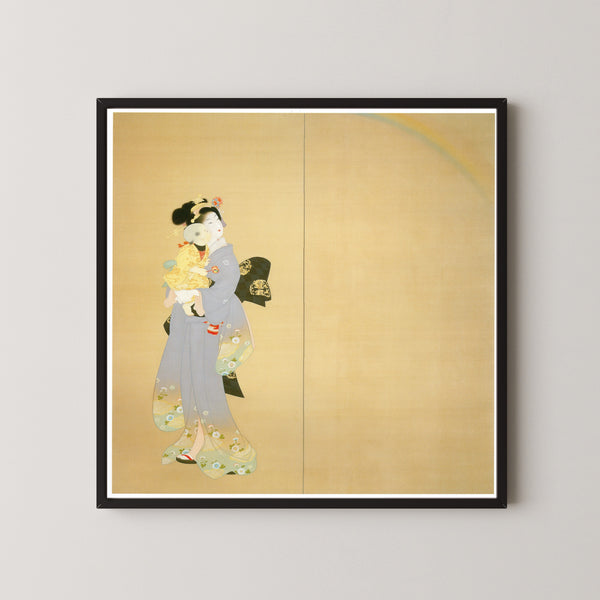 Uemura Shōen — Watching the Rainbow (right panel) | Fine Art Print
