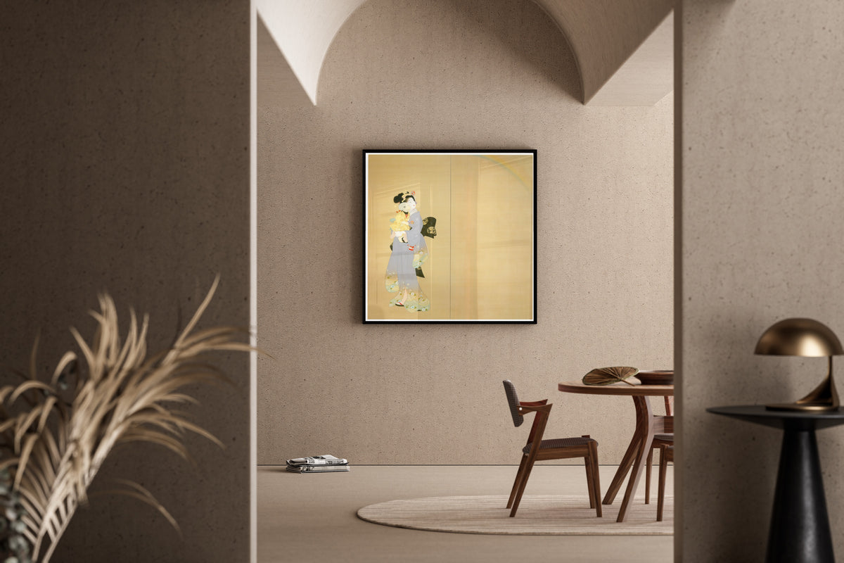 Uemura Shōen — Watching the Rainbow (right panel) | Fine Art Print