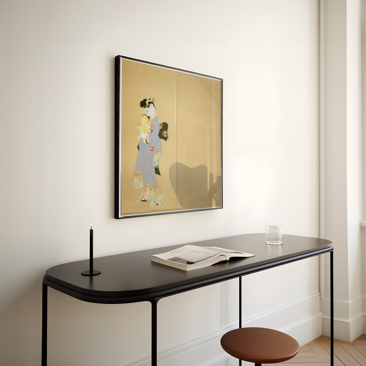 Uemura Shōen — Watching the Rainbow (right panel) | Fine Art Print