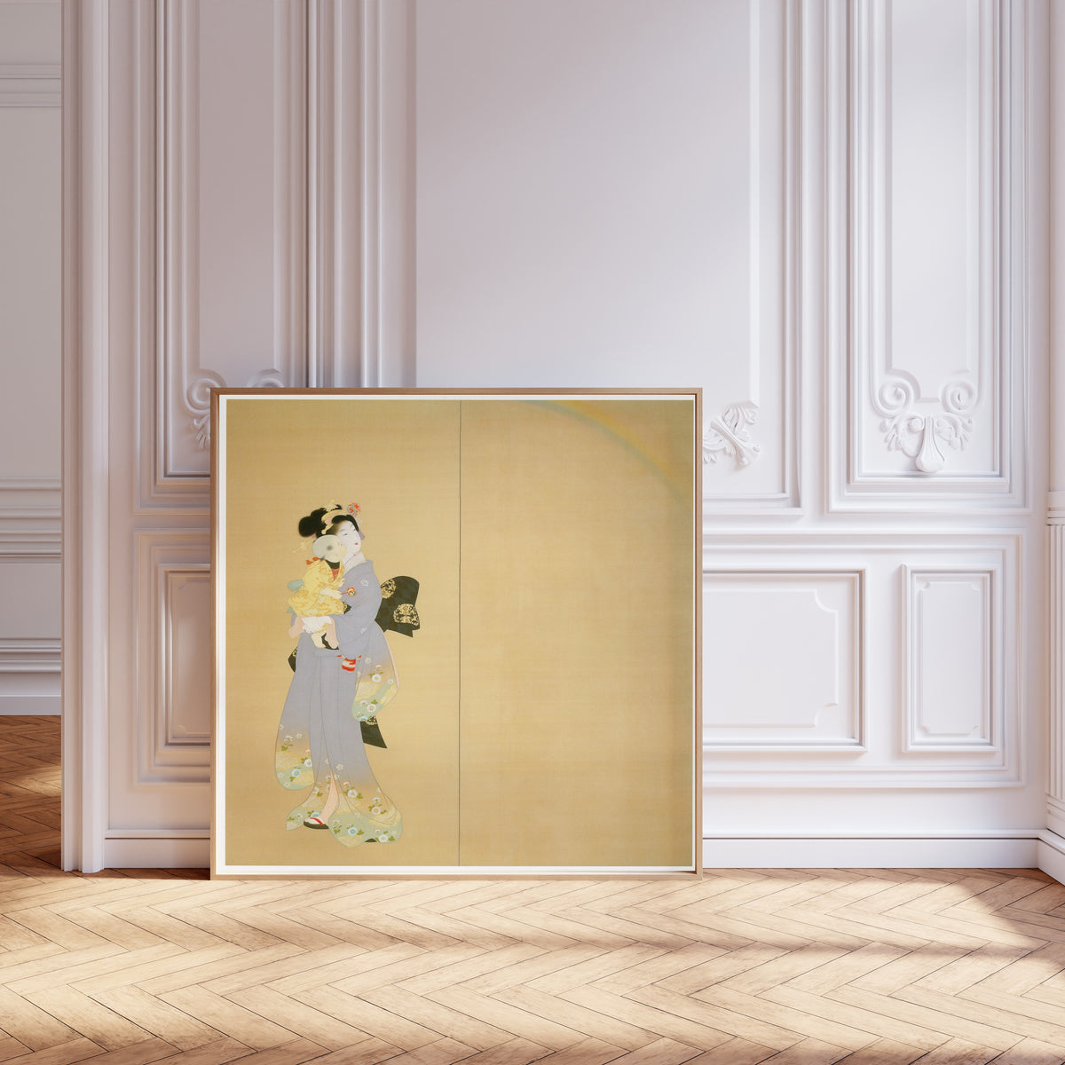 Uemura Shōen — Watching the Rainbow (right panel) | Fine Art Print
