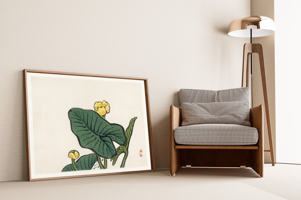 Kōno Bairei — Water-lily (Bairei Gakan) | Japanese Bird & Flower Woodblock Print