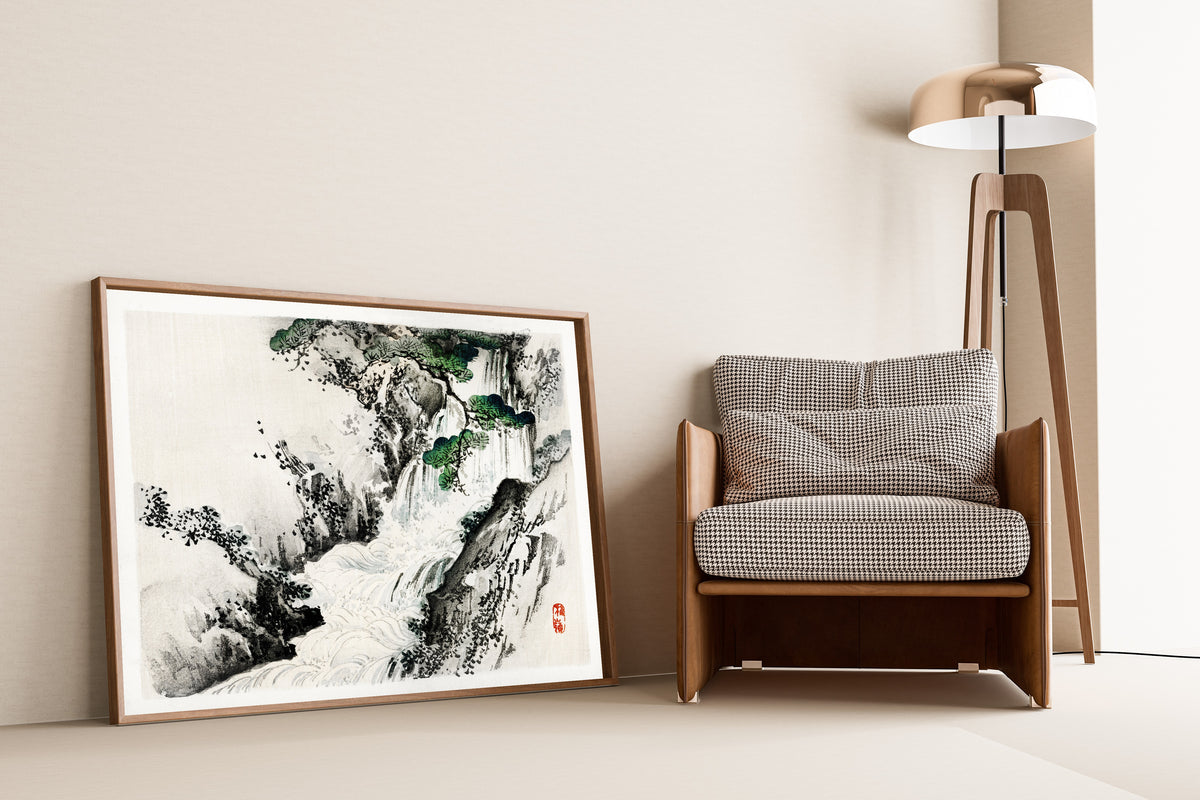 Kōno Bairei — Waterfall | Japanese Woodblock Print