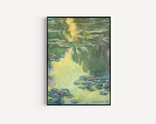 Claude Monet — Water Lilies (Golden Reflection) | Fine Art Print