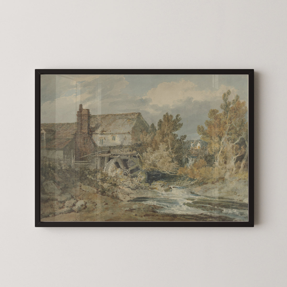 J.M.W. Turner — Watermill near a Flowing Brook | Landscape Fine Art Print