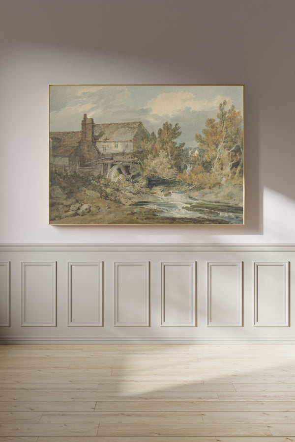 J.M.W. Turner — Watermill near a Flowing Brook | Landscape Fine Art Print