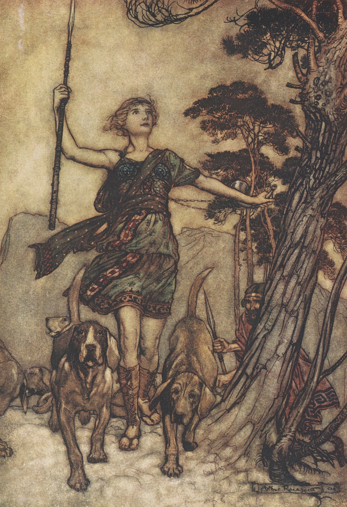 Arthur Rackham — We Will, Fair Queen, Up to the Mountain's Top | Shakespeare Illustration Print