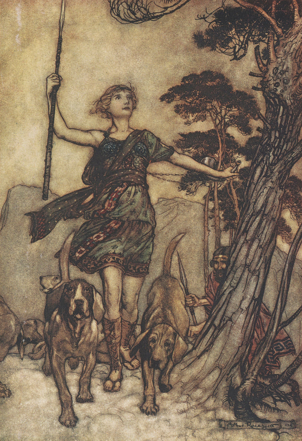 Arthur Rackham — We Will, Fair Queen, Up to the Mountain's Top | Shakespeare Illustration Print