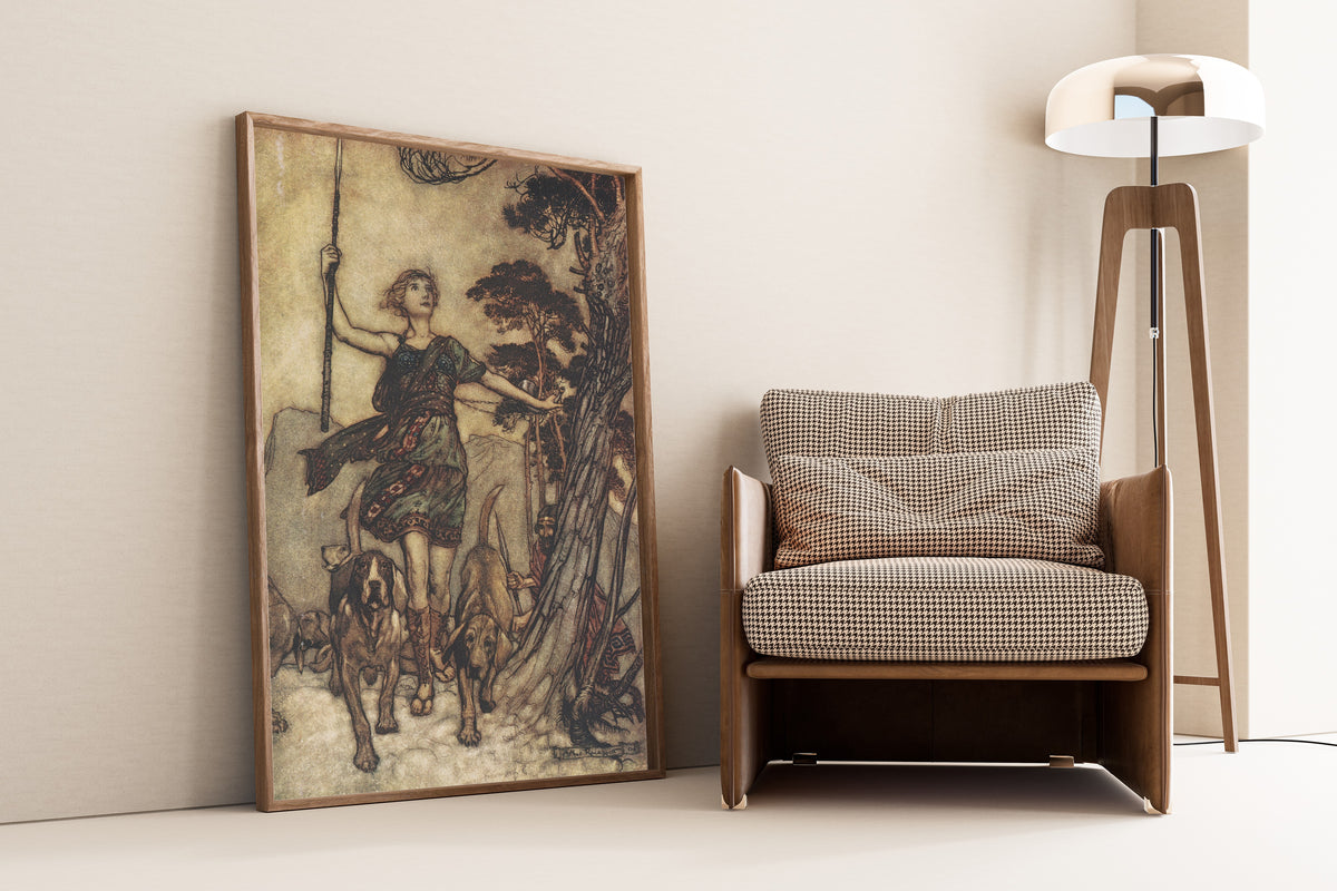 Arthur Rackham — We Will, Fair Queen, Up to the Mountain's Top | Shakespeare Illustration Print
