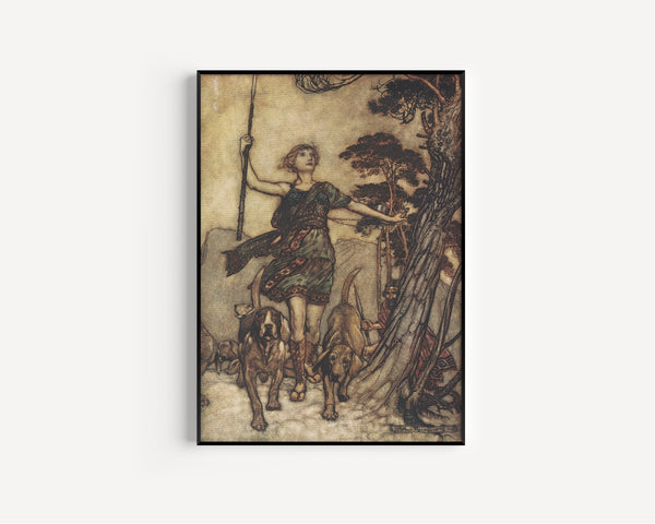 Arthur Rackham — We Will, Fair Queen, Up to the Mountain's Top | Shakespeare Illustration Print