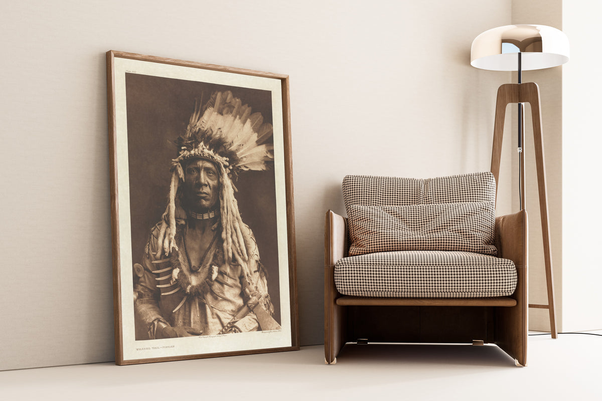 Edward S. Curtis — Weasel Tail – Piegan | Vintage Photograph Print