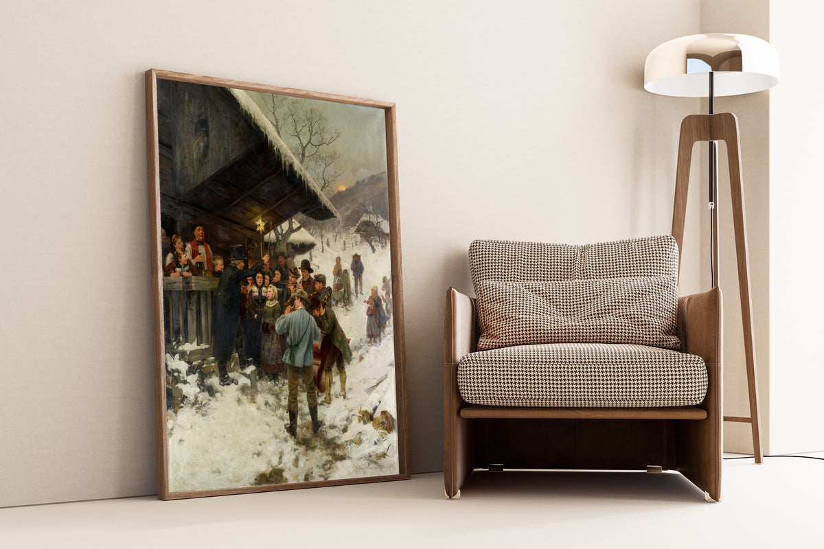 Hans Bachmann — Weihnachtssingen im Kanton Luzern (A Christmas Carol in Lucerne) | Christmas Art Print