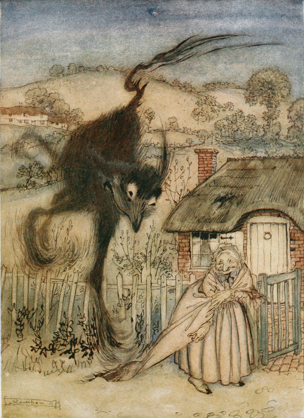 Arthur Rackham — ‘Well!’ She Chuckled, ‘I Am in Luck!’ | Fairy Tale Illustration Print