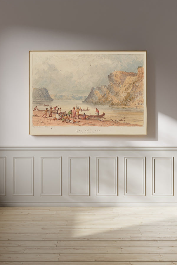 Seth Eastman — Wenona's Leap, Lake Pepin, Mississippi River | Landscape Fine Art Print
