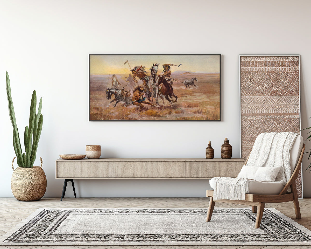 Charles M. Russell — When Sioux and Blackfeet Met | Western Art Print