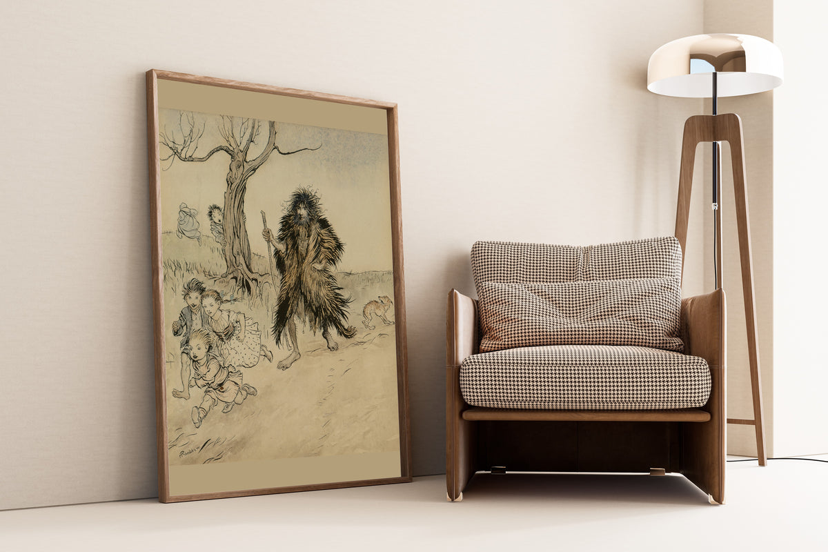 Arthur Rackham — Whoever Saw Him, Ran Away | Fairy Tale Illustration Print