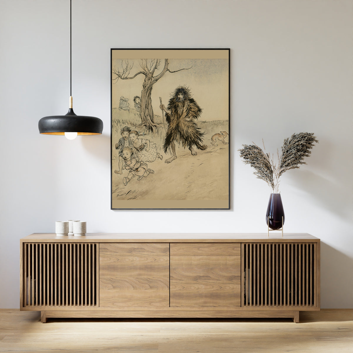 Arthur Rackham — Whoever Saw Him, Ran Away | Fairy Tale Illustration Print