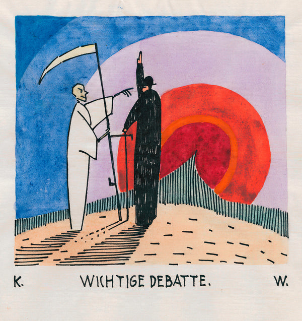 Karl Wiener — Wichtige Debatte (Important Debate) | Surreal Art Print