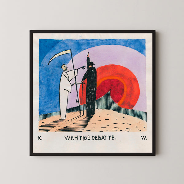 Karl Wiener — Wichtige Debatte (Important Debate) | Surreal Art Print