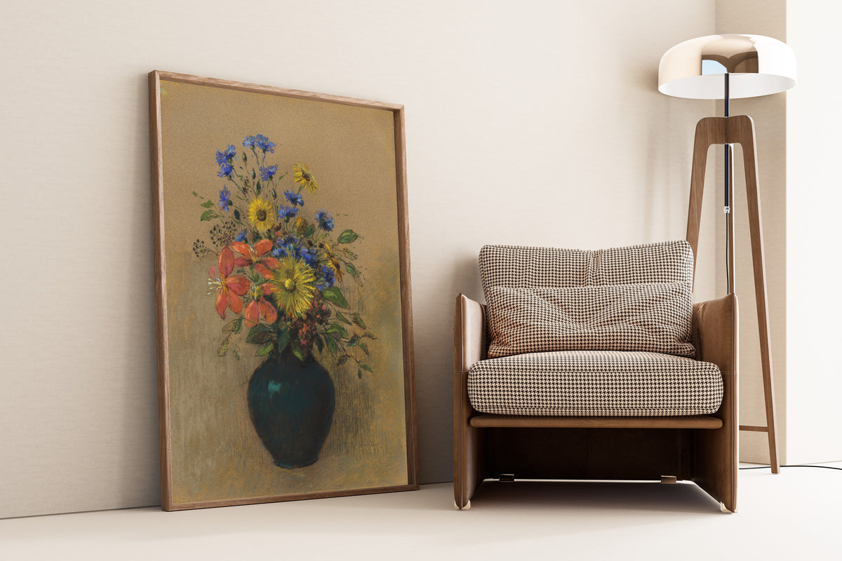 Odilon Redon — Wildflowers | Symbolist Art Print
