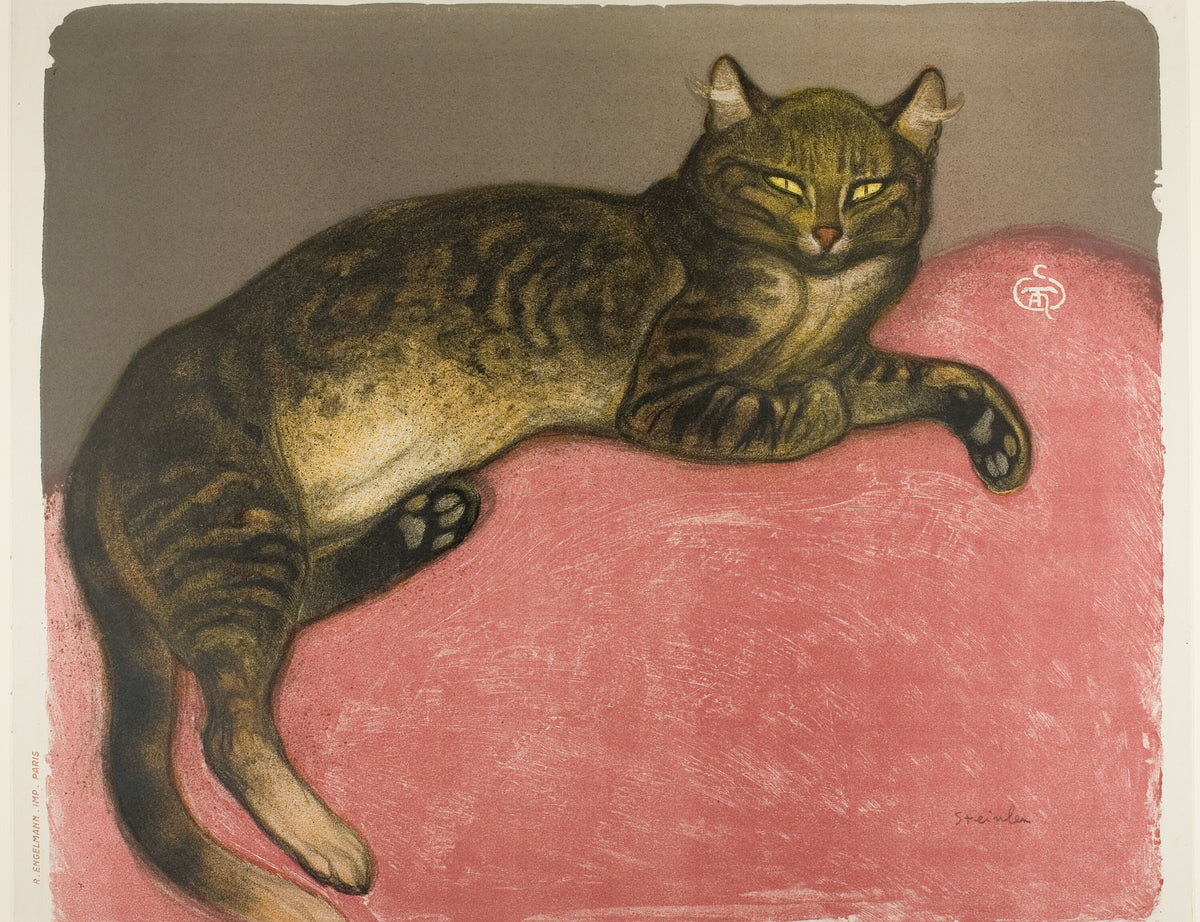 Théophile Steinlen — Winter: Cat on a Cushion | Art Nouveau Print