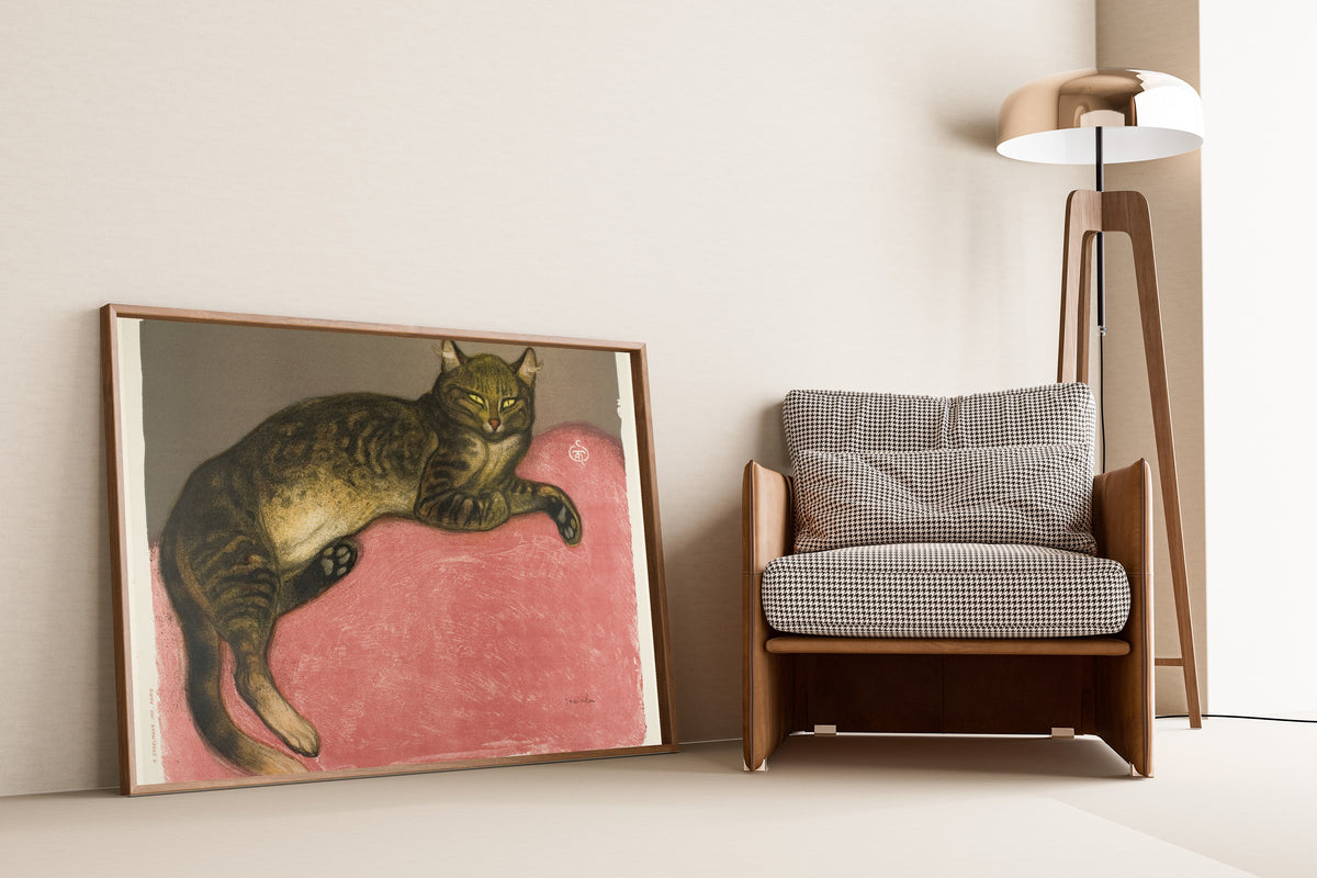 Théophile Steinlen — Winter: Cat on a Cushion | Art Nouveau Print