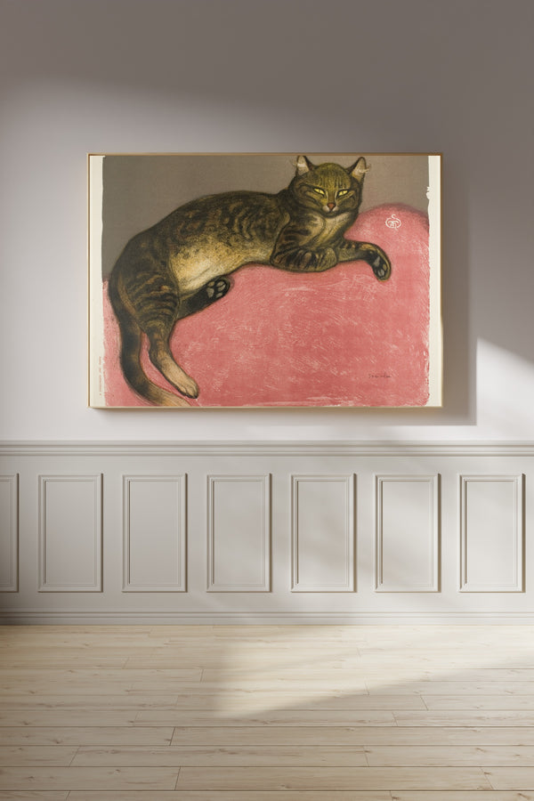 Théophile Steinlen — Winter: Cat on a Cushion | Art Nouveau Print