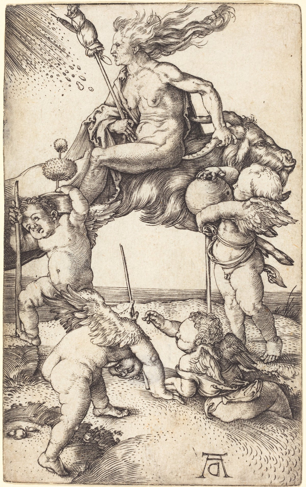 Albrecht Dürer — Witch Riding on a Goat | Engraving Print