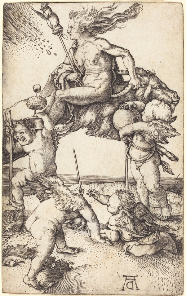 Albrecht Dürer — Witch Riding on a Goat | Engraving Print
