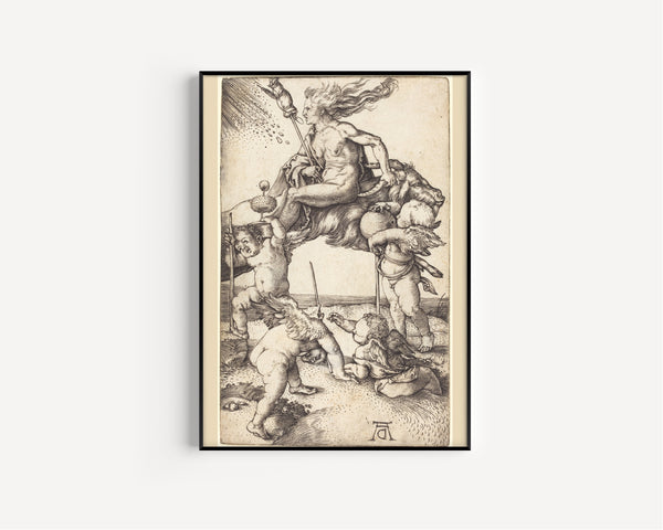 Albrecht Dürer — Witch Riding on a Goat | Engraving Print