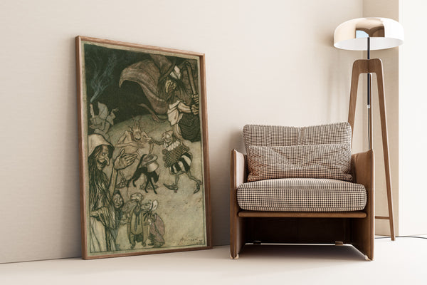 Arthur Rackham — Witches and Warlocks, Ghosts, Goblins and Ghouls | Fairy Tale Illustration Print