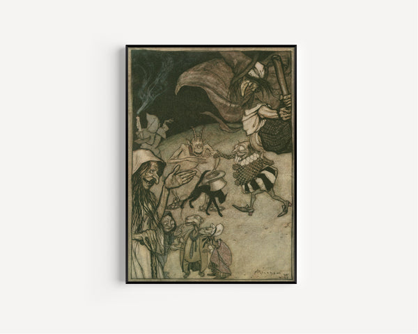 Arthur Rackham — Witches and Warlocks, Ghosts, Goblins and Ghouls | Fairy Tale Illustration Print